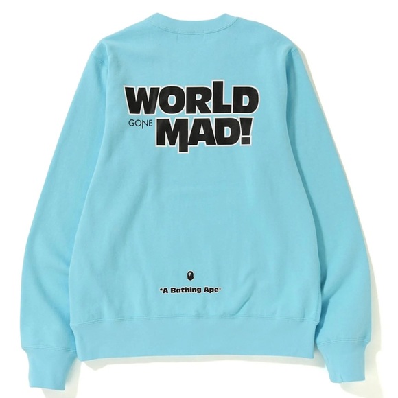 BAPE WGM “World Gone Mad” Soldier Ape Crewneck Sweater - Picture 2 of 7